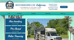 Desktop Screenshot of motorhomesofcalifornia.com