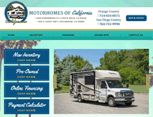 Tablet Screenshot of motorhomesofcalifornia.com